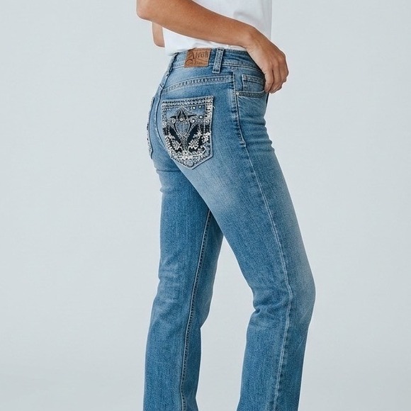 Adiktd Denim - Adiktd Y2K Bootcut Jeans Embellished Pockets Low Rise Denim 32x33